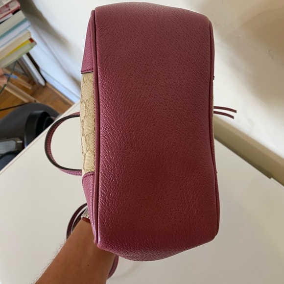 GUCCI GG canvas leather Monogram Small Bree Tote Pink - Picture 4 of 15